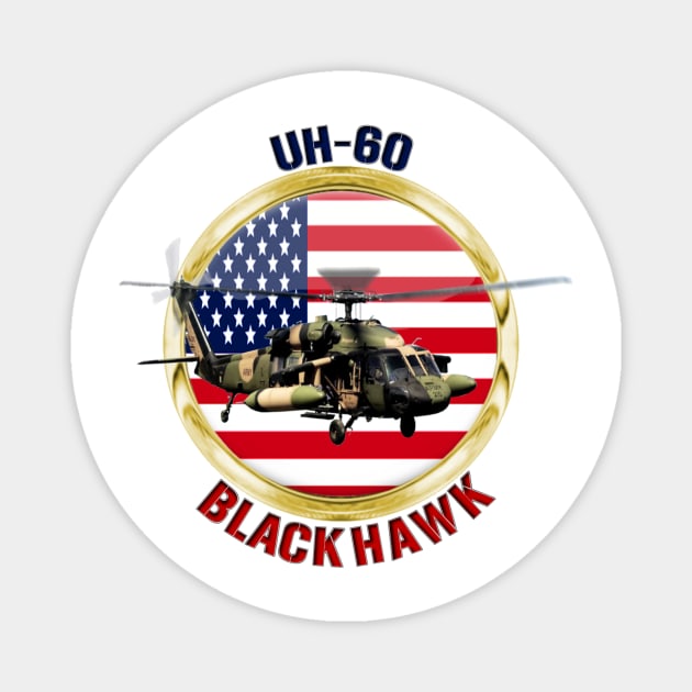 UH-60 Black Hawk USA Magnet by MilMerchant